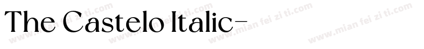 The Castelo Italic字体转换